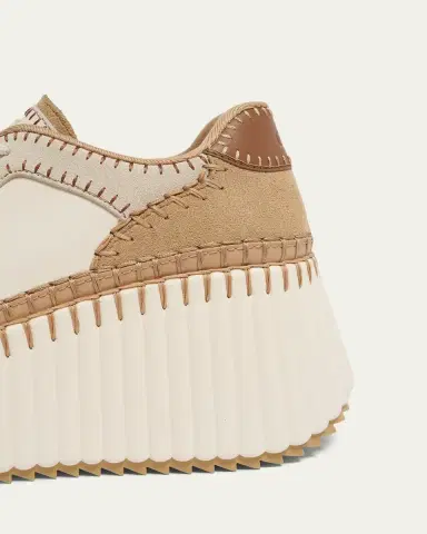 Chloé Nama Mixed Leather Platform Sneakers | Thumbnail 18