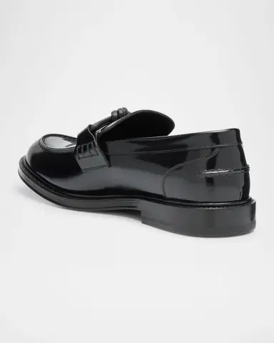 Bottega Veneta Men's Tie Brushed Calfskin Bit Loafers | Thumbnail 3 Bottega Veneta Men's Tie Brushed Calfskin Bit Loafers | Thumbnail 3
