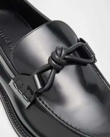Bottega Veneta Men's Tie Brushed Calfskin Bit Loafers | Thumbnail 4 Bottega Veneta Men's Tie Brushed Calfskin Bit Loafers | Thumbnail 4
