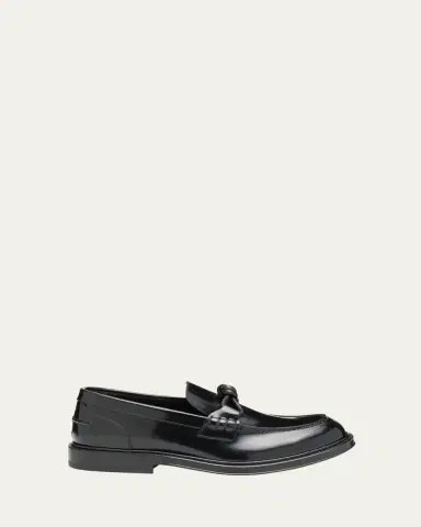 Bottega Veneta Men's Tie Brushed Calfskin Bit Loafers | Thumbnail 6 Bottega Veneta Men's Tie Brushed Calfskin Bit Loafers | Thumbnail 6