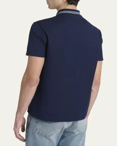 Versace Men's Medusa-Collar Pique Polo Shirt | Thumbnail 12