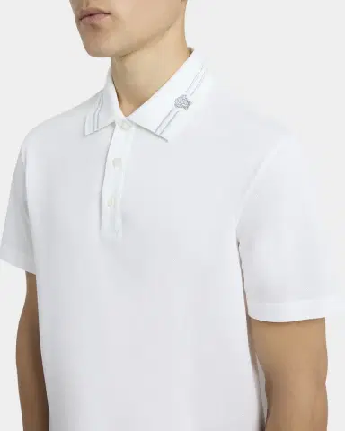 Versace Men's Medusa-Collar Pique Polo Shirt | Thumbnail 18