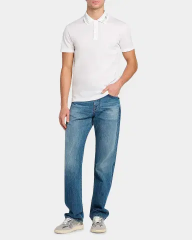 Versace Men's Medusa-Collar Pique Polo Shirt | Thumbnail 19