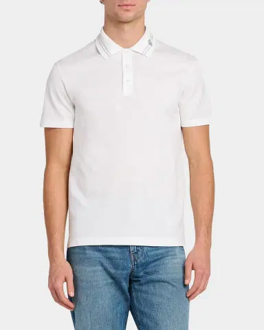 Versace Men's Medusa-Collar Pique Polo Shirt | Thumbnail 21