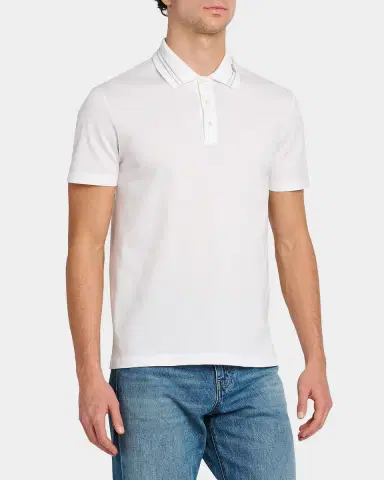 Versace Men's Medusa-Collar Pique Polo Shirt | Thumbnail 23