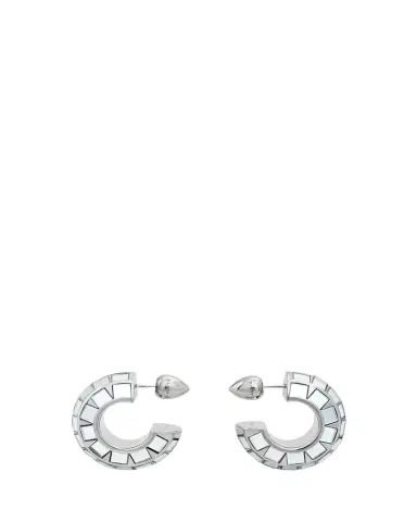 Alaïa Disco Crystal Small Hoop Earrings | Thumbnail 1