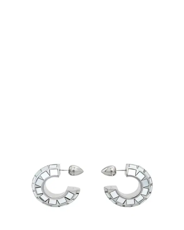 ALAIA Disco Crystal Small Hoop Earrings