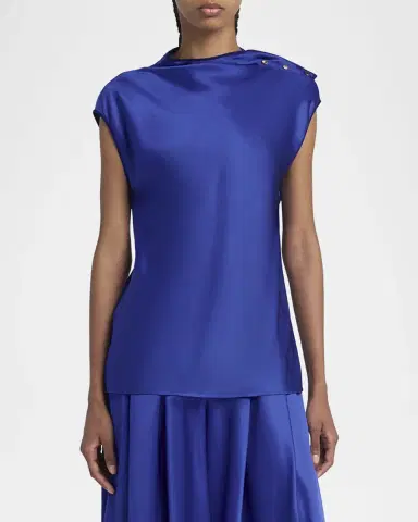 Giorgio Armani Double Silk Satin Blouse | Thumbnail 3 Giorgio Armani Double Silk Satin Blouse | Thumbnail 3