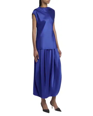 Giorgio Armani Double Silk Satin Blouse | Thumbnail 1 Giorgio Armani Double Silk Satin Blouse | Thumbnail 1