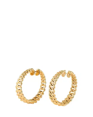 Paul Morelli 18K Yellow Gold 30mm Cuban Chain Hoop Earrings | Thumbnail 1