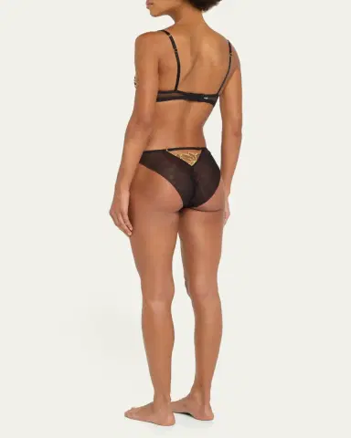 Lise Charmel Eclats D'Or Metallic Embroidered Italian Briefs | Thumbnail 3 Lise Charmel Eclats D'Or Metallic Embroidered Italian Briefs | Thumbnail 3