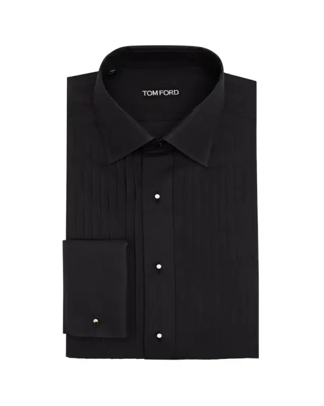 TOM FORD Men's Voile Plisse Pastron Dress Shirt