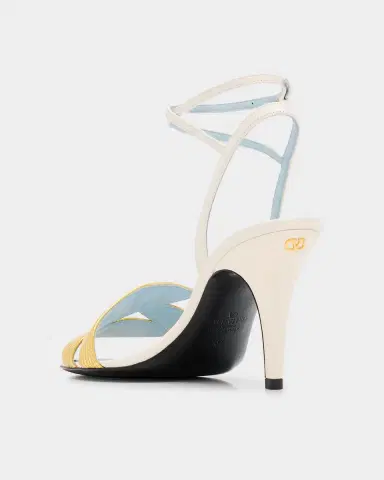 Valentino Garavani Foliage Mixed Leather Ankle-Strap Sandals | Thumbnail 4