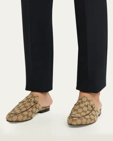 Gucci Princetown GG Canvas Bit Loafer Mules | Thumbnail 2
