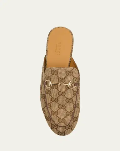 Gucci Princetown GG Canvas Bit Loafer Mules | Thumbnail 5