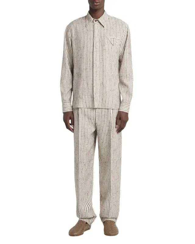 Men's Knotted Stripe Button-Down Shirt