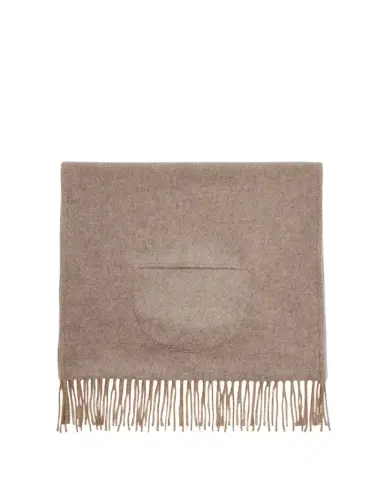 Alonpi Cashmere Fringe Trim Pocket Scarf | Thumbnail 1