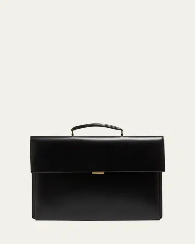 Saint Laurent Men's Smooth Leather Briefcase | Thumbnail 5