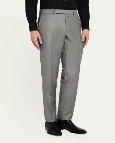 ZEGNA Men's Wool Sharkskin Trousers | Thumbnail 4 ZEGNA Men's Wool Sharkskin Trousers | Thumbnail 4