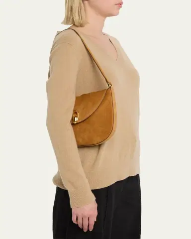 Savette The Tondo Suede Hobo Bag | Thumbnail 10
