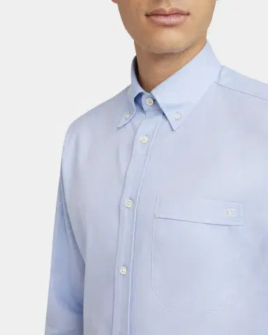 Valentino Garavani Men's VLogo Oxford Sport Shirt | Thumbnail 4