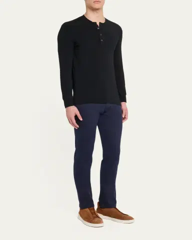 ZEGNA Men's Comfort Delave Five-Pocket Jeans | Thumbnail 4