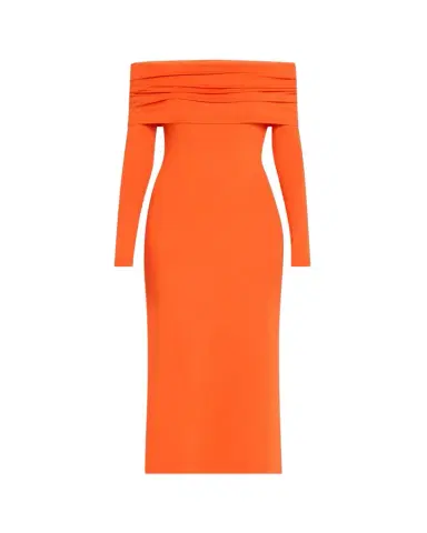 Ralph Lauren Collection Off-Shoulder Long Sleeve Dress | Thumbnail 1