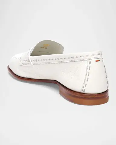 Santoni Marlene Leather Penny Loafers | Thumbnail 2