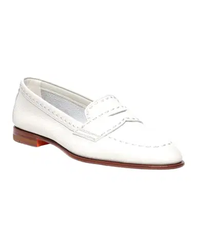 Santoni Marlene Leather Penny Loafers | Thumbnail 1