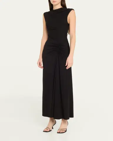 Simkhai Acacia Sleeveless Gathered Midi Dress | Thumbnail 4