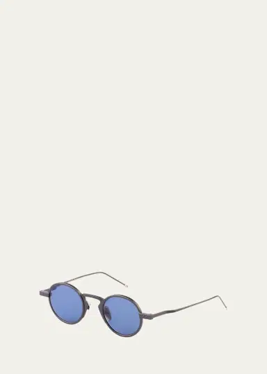 Thom Browne Men's Titanium Round Sunglasses | Thumbnail 2 Thom Browne Men's Titanium Round Sunglasses | Thumbnail 2