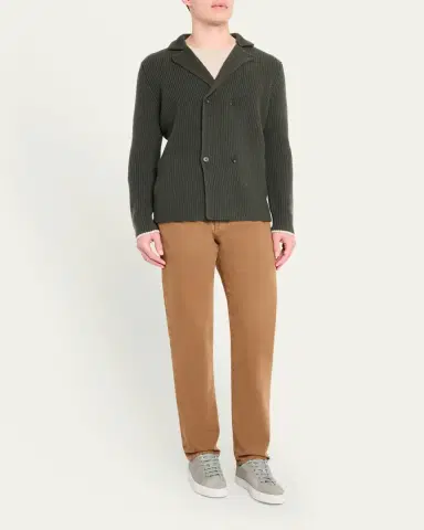 Bergdorf Goodman Men's Cashmere Rib Double-Breasted Jacket | Thumbnail 2 Bergdorf Goodman Men's Cashmere Rib Double-Breasted Jacket | Thumbnail 2