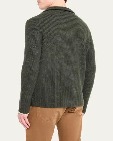 Bergdorf Goodman Men's Cashmere Rib Double-Breasted Jacket | Thumbnail 3 Bergdorf Goodman Men's Cashmere Rib Double-Breasted Jacket | Thumbnail 3
