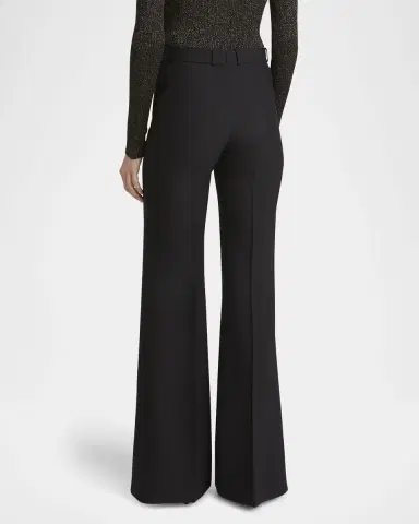 Chloé Flared Crepe Wool Trousers | Thumbnail 2