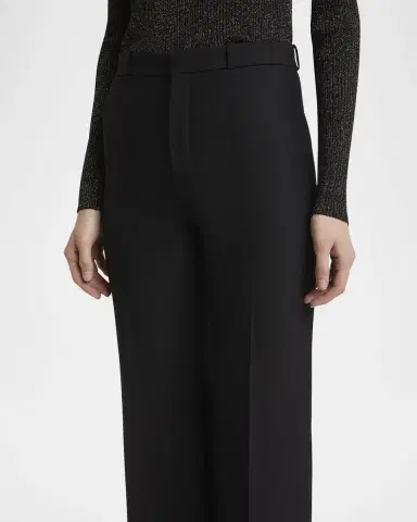 Chloé Flared Crepe Wool Trousers | Thumbnail 5