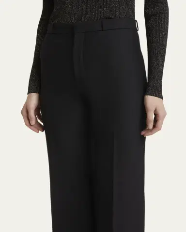 Chloé Flared Crepe Wool Trousers | Thumbnail 10