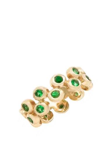 Audrey C. Jewels 14K Yellow Gold Floating Ring Set with Tsavorite | Thumbnail 1