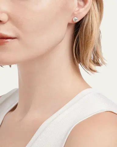 Kendall Row 14K White Gold Lab Grown Diamond Stud Earrings | Thumbnail 2