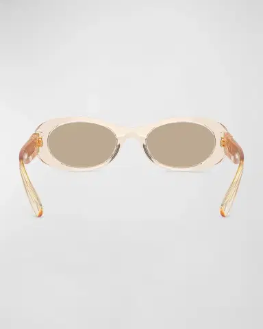 Miu Miu Logo Acetate Oval Sunglasses | Thumbnail 20