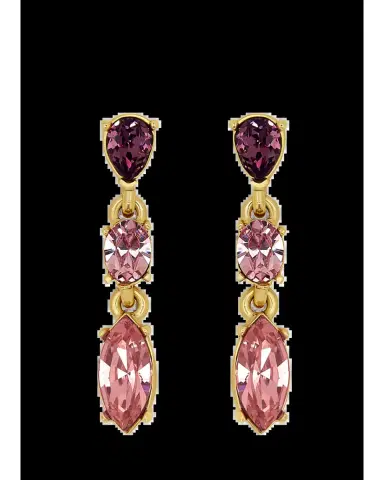 Oscar de la Renta Crystal Three-Drop Earrings | Thumbnail 2 Oscar de la Renta Crystal Three-Drop Earrings | Thumbnail 2