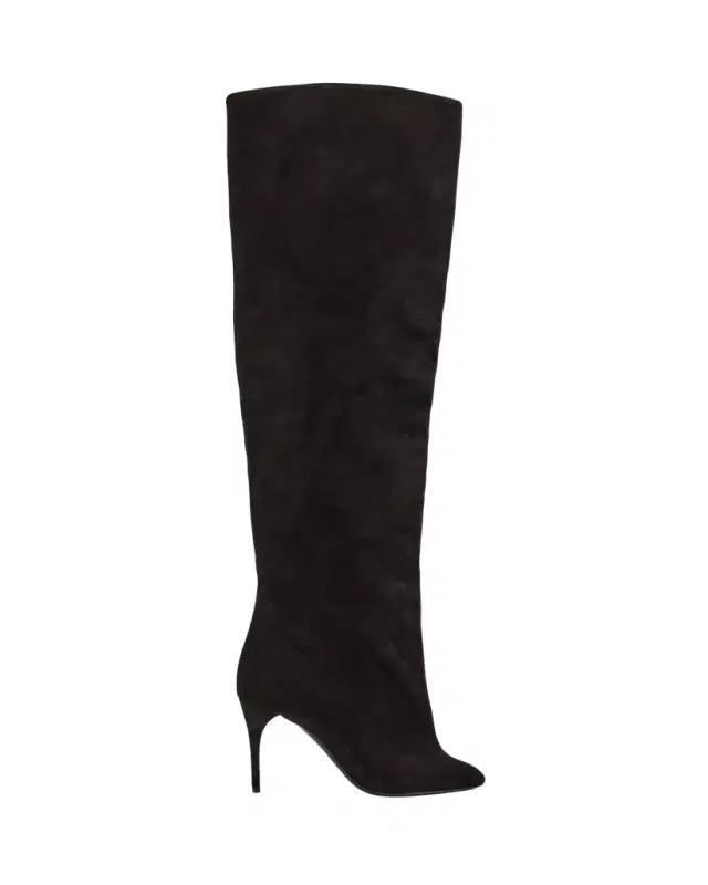 Cuissardes Stiletto Leather Knee Boots