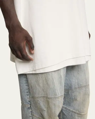 Balenciaga Men's Oversized Double-Layer Polo Shirt | Thumbnail 5 Balenciaga Men's Oversized Double-Layer Polo Shirt | Thumbnail 5