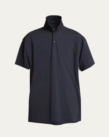 Balenciaga Men's Oversized Double-Layer Polo Shirt | Thumbnail 6 Balenciaga Men's Oversized Double-Layer Polo Shirt | Thumbnail 6