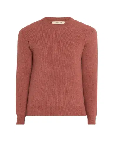Fioroni Men's Cashmere English Rib Crewneck Sweater | Thumbnail 1 Fioroni Men's Cashmere English Rib Crewneck Sweater | Thumbnail 1