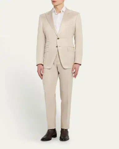 Tom Ford Men's O'Connor Silk-Linen Twill Suit | Thumbnail 2 Tom Ford Men's O'Connor Silk-Linen Twill Suit | Thumbnail 2