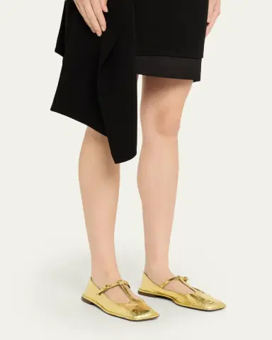 The Row Metallic T-Strap Ballerina Flats | Thumbnail 2