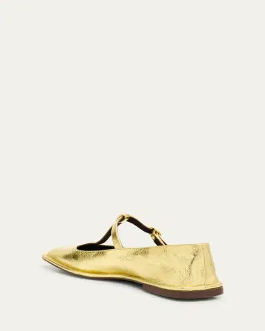 The Row Metallic T-Strap Ballerina Flats | Thumbnail 4