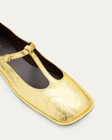 The Row Metallic T-Strap Ballerina Flats | Thumbnail 5
