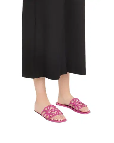 Loewe Petal Leather Anagram Slide Sandals | Thumbnail 1