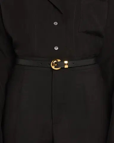 Loewe Pebble Leather Skinny Belt | Thumbnail 2